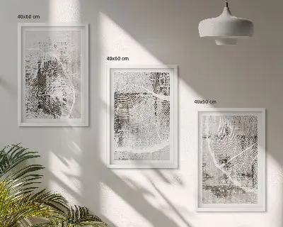 Set di quadri incorniciati con venature del legno grigio