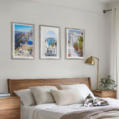Set di quadri incorniciati Architettura di Santorini Oia