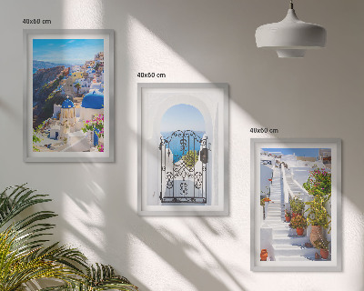 Set di quadri incorniciati Architettura di Santorini Oia