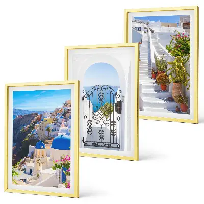 Set di quadri incorniciati con architettura di Santorini Oia