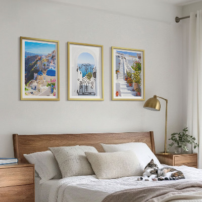 Set di quadri incorniciati Architettura di Santorini Oia