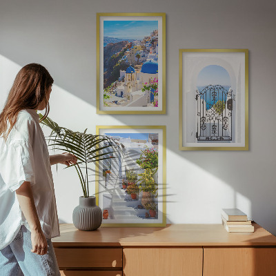 Set di quadri incorniciati Architettura di Santorini Oia