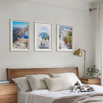 Set di quadri incorniciati Architettura di Santorini Oia