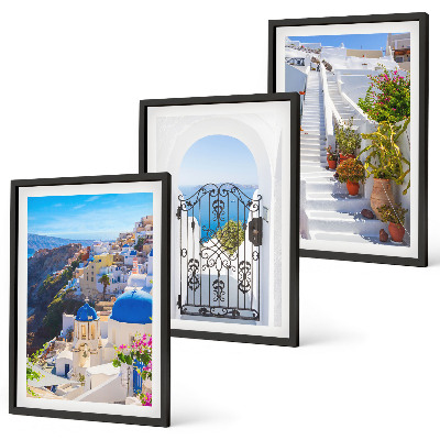 Set di quadri incorniciati Architettura di Santorini Oia