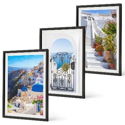 Set di quadri incorniciati con architettura di Santorini Oia