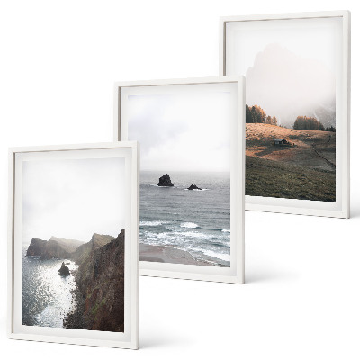 Set di quadri incorniciati Paesaggi di montagna e di mare