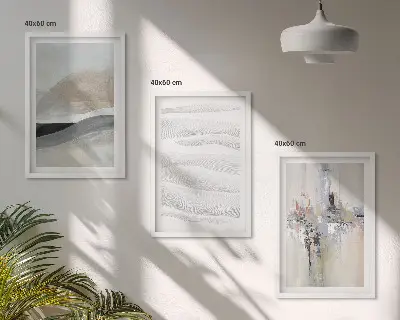 Set di 3 quadri con motivi astratti ispirati alla terra
