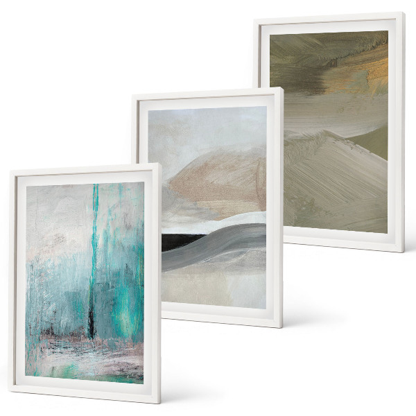 Set di quadri incorniciati Decorazioni astratte dipinte