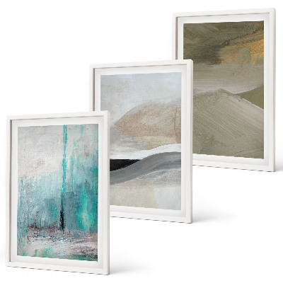 Set di quadri incorniciati Decorazioni astratte dipinte