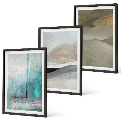 Set di quadri incorniciati Decorazioni astratte dipinte