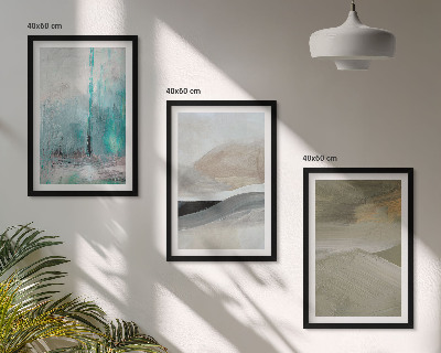 Set di quadri incorniciati Decorazioni astratte dipinte