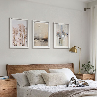 Set di 3 quadri Motivi astratti di vegetazione