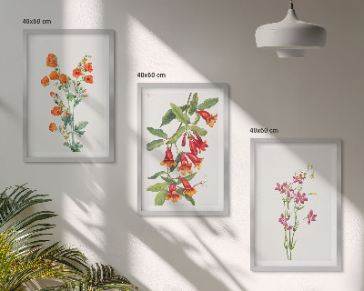 Composizione di quadri dipinto floreale vintage retrò