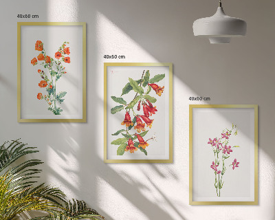 Composizione di quadri dipinto floreale vintage retrò
