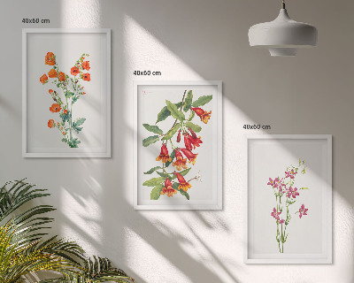 Composizione di quadri dipinto floreale vintage retrò