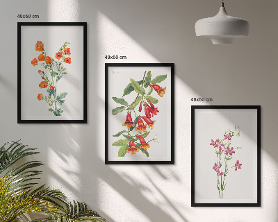 Composizione di quadri dipinto floreale vintage retrò