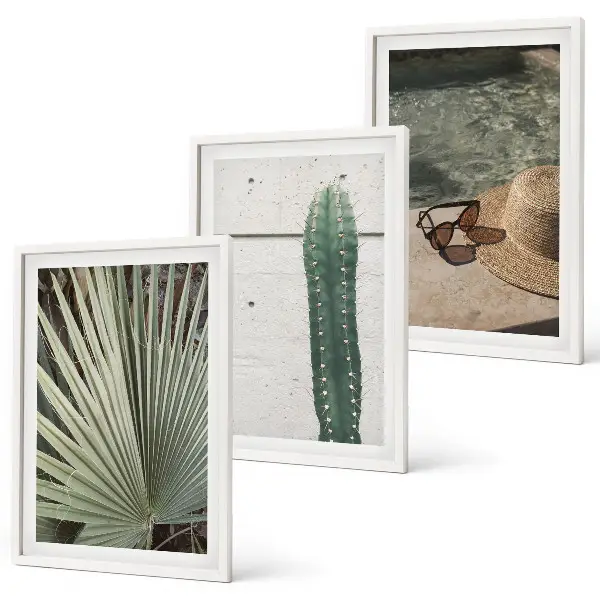 Set di quadri incorniciati decorazioni con piante tropicali