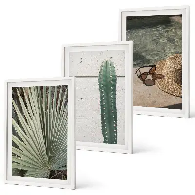 Set di quadri incorniciati decorazioni con piante tropicali
