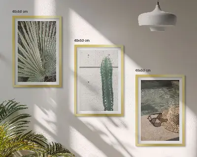Set di quadri incorniciati decorazioni con piante tropicali