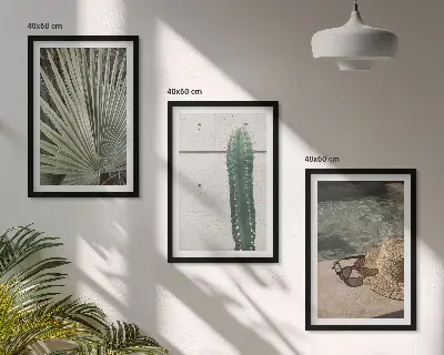 Set di quadri incorniciati decorazioni con piante tropicali