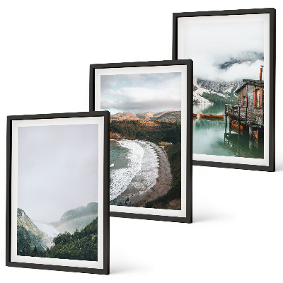 Composizione di quadri Montagne, spiaggia, nuvole, acqua