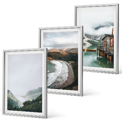 Composizione di quadri Montagne, spiaggia, nuvole, acqua