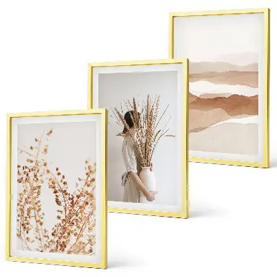 Set di quadri incorniciati con motivi floreali in stile rustico boho