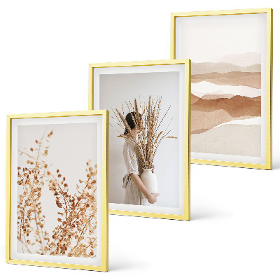 Set di quadri incorniciati Motivi floreali rustici in stile boho