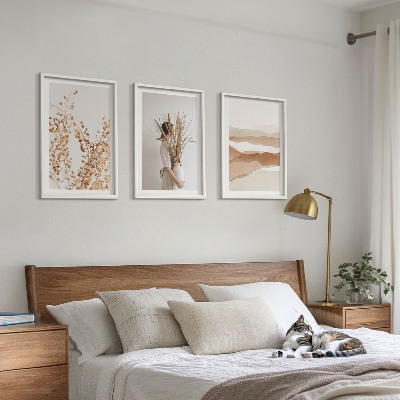 Set di quadri incorniciati Motivi floreali rustici in stile boho