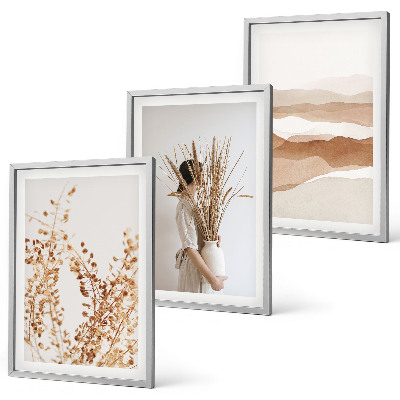 Set di quadri incorniciati Motivi floreali rustici in stile boho