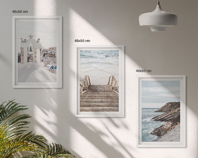 Set di quadri incorniciati Architettura marina di Santorini