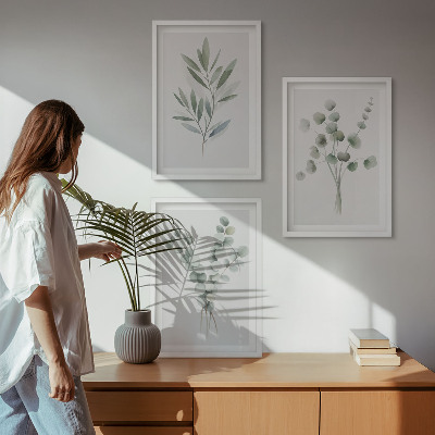 Composizione di quadri Piante con motivi vegetali e verde