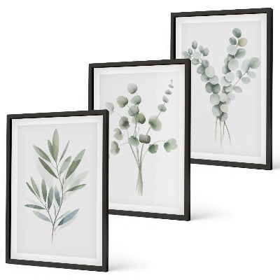 Composizione di quadri Piante con motivi vegetali e verde