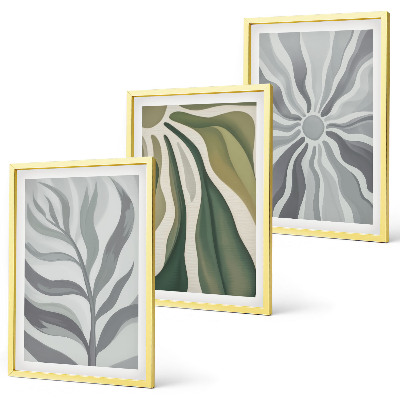 Composizione di quadri Motivi vegetali in verde