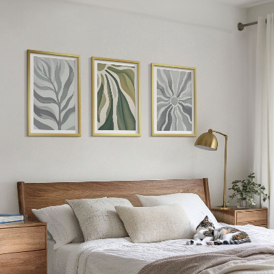Composizione di quadri Motivi vegetali in verde