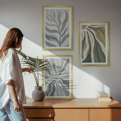 Composizione di quadri Motivi vegetali in verde