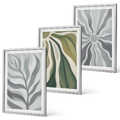 Composizione di quadri Motivi vegetali in verde