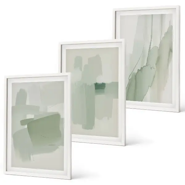 Set di 3 quadri con motivi astratti ad acquerello