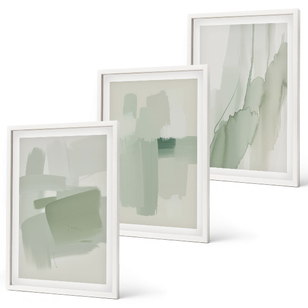 Set di 3 quadri Motivi astratti ad acquerello