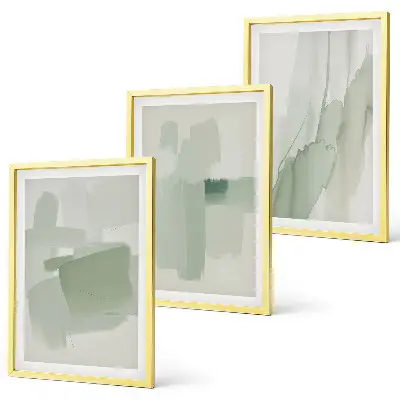 Set di 3 quadri con motivi astratti ad acquerello