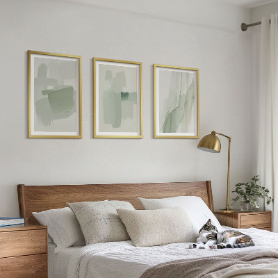 Set di 3 quadri Motivi astratti ad acquerello