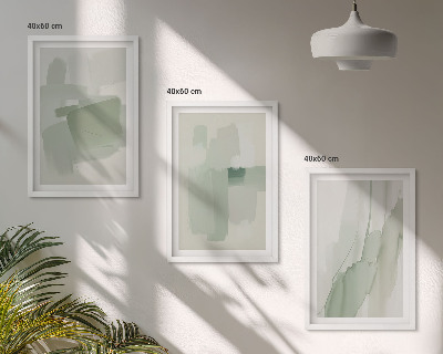 Set di 3 quadri Motivi astratti ad acquerello