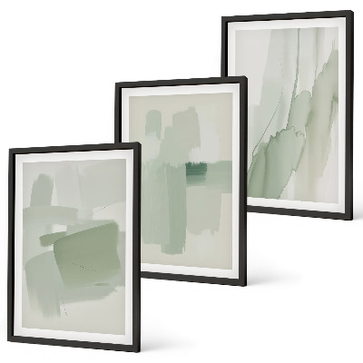 Set di 3 quadri Motivi astratti ad acquerello