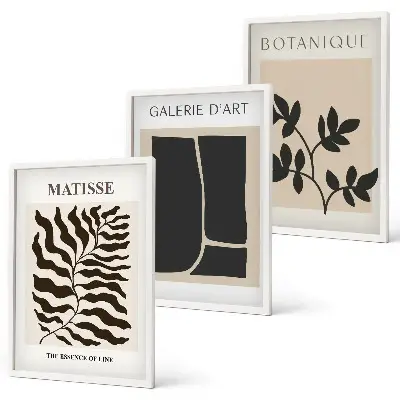 Composizione di quadri poster minimalisti con piante