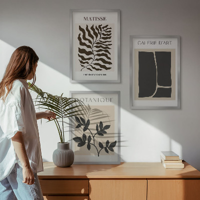 Composizione di quadri Poster minimalisti di piante