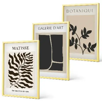Composizione di quadri poster minimalisti con piante