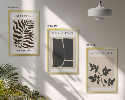Composizione di quadri Poster minimalisti di piante