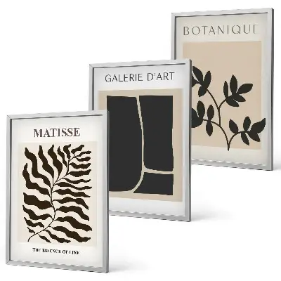 Composizione di quadri poster minimalisti con piante