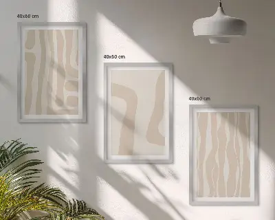 Set di quadri incorniciati con motivi astratti in stile bohémien