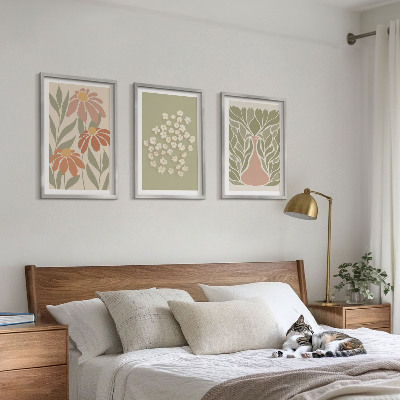 Set di quadri incorniciati Motivi floreali in stile boho